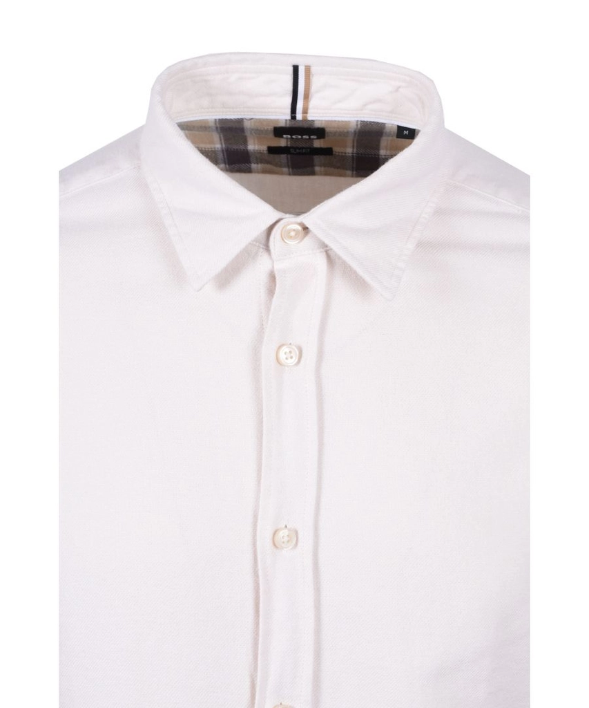 Hugo Boss Mens C-roan-kent-c4-244 Shirt Open White - Size Medium